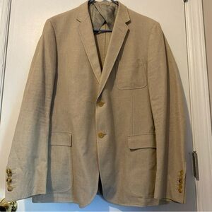 Gucci Men’s Cotton/Linen Vintage Beige Blazer Size 58R